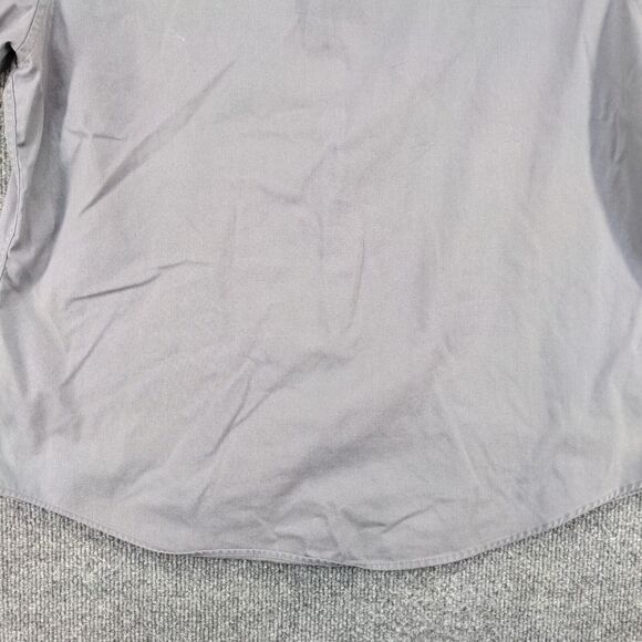 Port Authority Women's Button Front Shirt Gray XL Wood-Mizer Short Sleeve - Picture 8 of 15